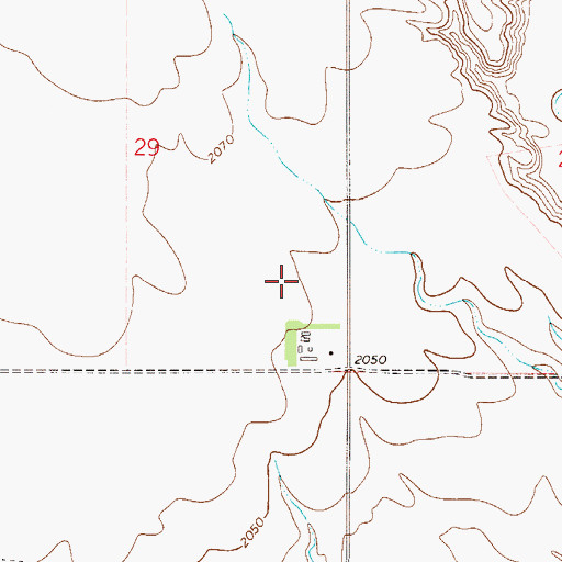 Topographic Map of 28N50E29DD__01 Well, MT