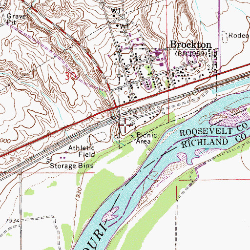 Topographic Map of 28N53E30DDBB01 Well, MT