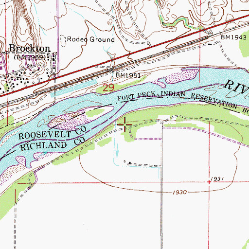 Topographic Map of 28N53E29DC__01 Well, MT