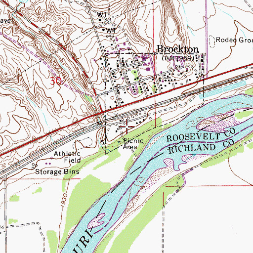 Topographic Map of 28N53E30DD__01 Well, MT