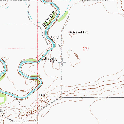 Topographic Map of 28N51E29CACB01 Well, MT