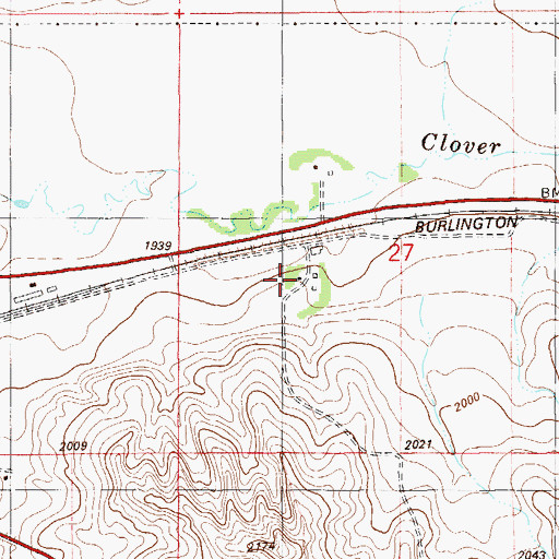 Topographic Map of 28N56E27CA__01 Well, MT