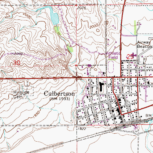 Topographic Map of 28N56E29CB__01 Well, MT