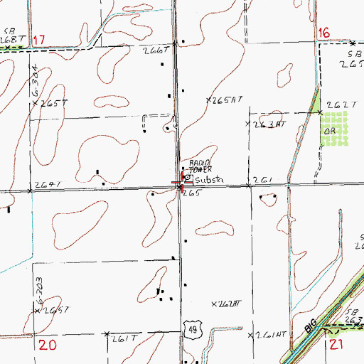 Topographic Map of Union Grove School (historical), AR