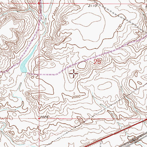 Topographic Map of 28N52E25CA__01 Well, MT