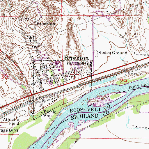 Topographic Map of 28N53E29CB__01 Well, MT