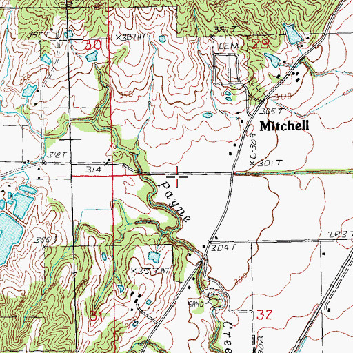 Topographic Map of Walnut Grove Church (historical), AR