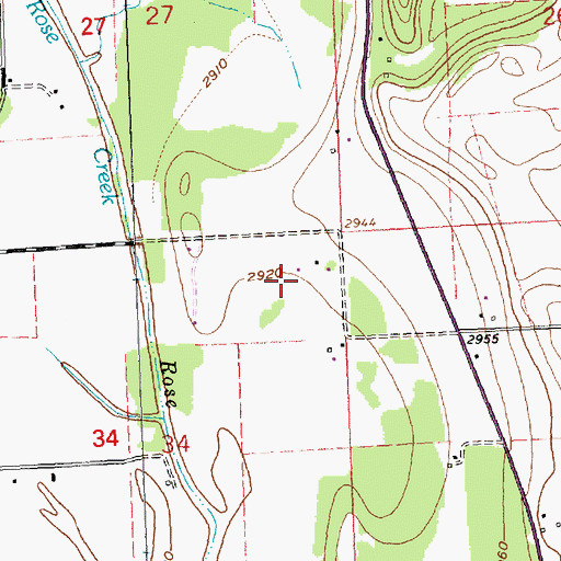 Topographic Map of 28N20W34AA__01 Well, MT