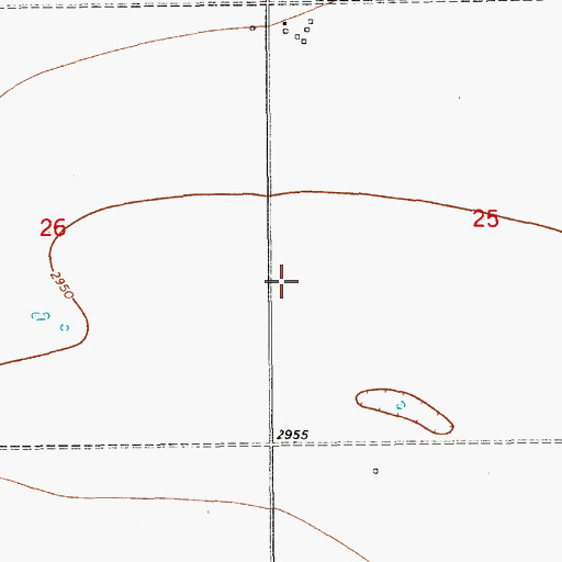 Topographic Map of 28N10E25BBBA01 Well, MT