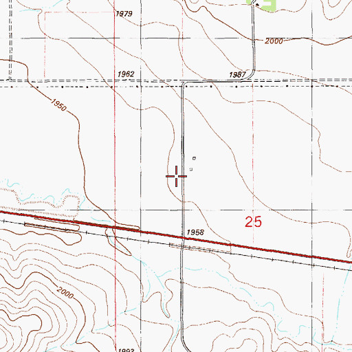 Topographic Map of 28N56E25BD__01 Well, MT
