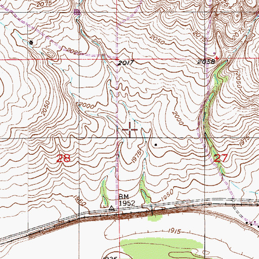 Topographic Map of 28N54E27BC__02 Well, MT