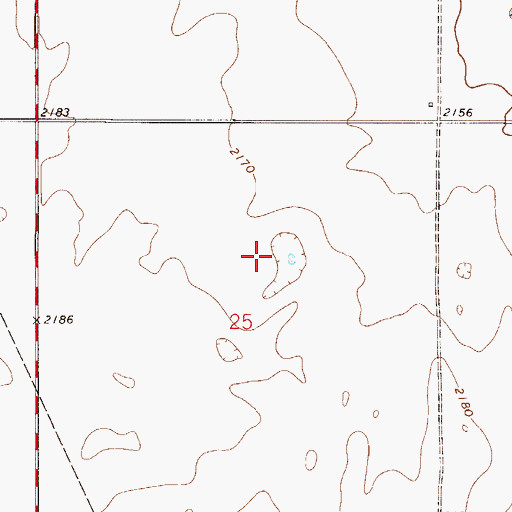 Topographic Map of 28N51E25AC__01 Well, MT