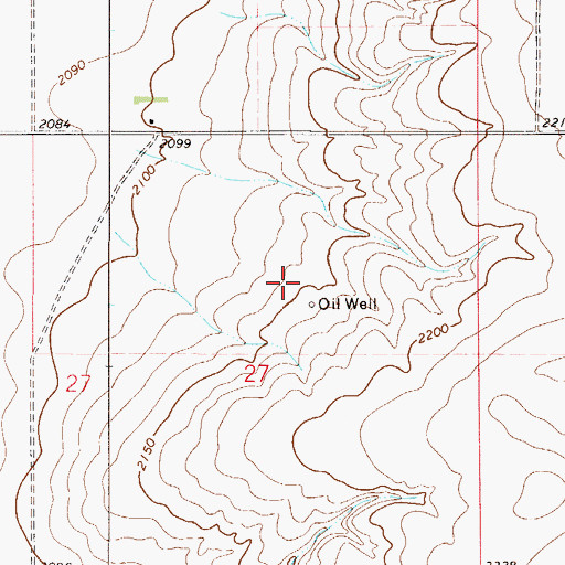Topographic Map of 28N51E27AC__01 Well, MT