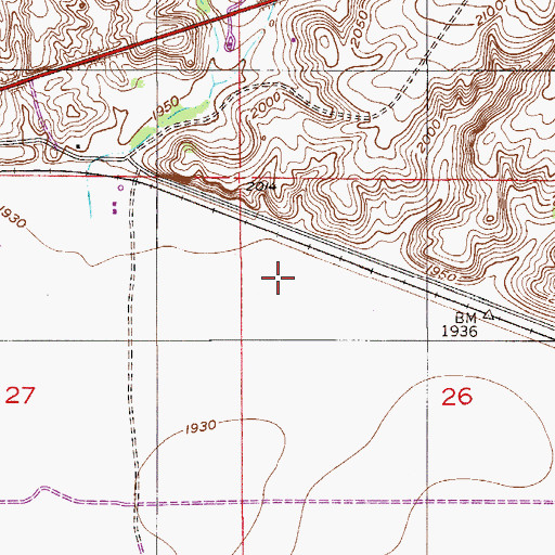 Topographic Map of 28N53E26BC__01 Well, MT