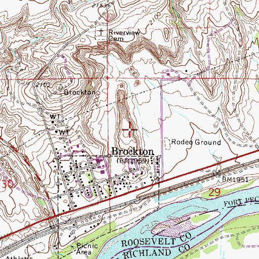 Topographic Map of 28N53E29BC__01 Well, MT