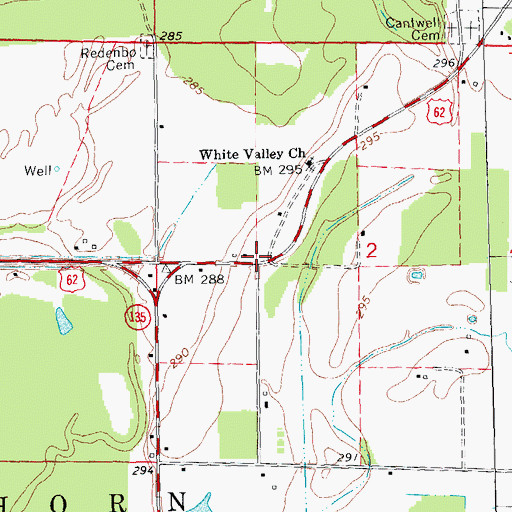 Topographic Map of White School (historical), AR