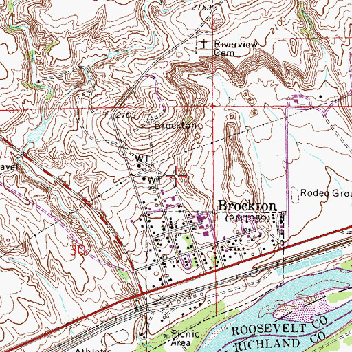 Topographic Map of 28N53E30AD__01 Well, MT