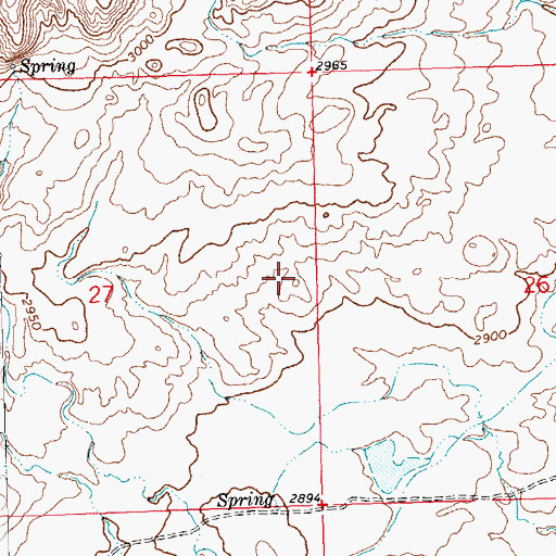 Topographic Map of 28N23E27ADD_01 Well, MT