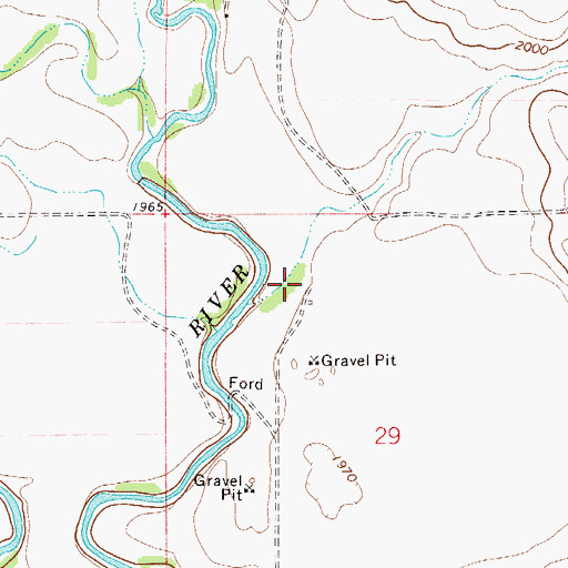 Topographic Map of 28N51E29BACA01 Well, MT
