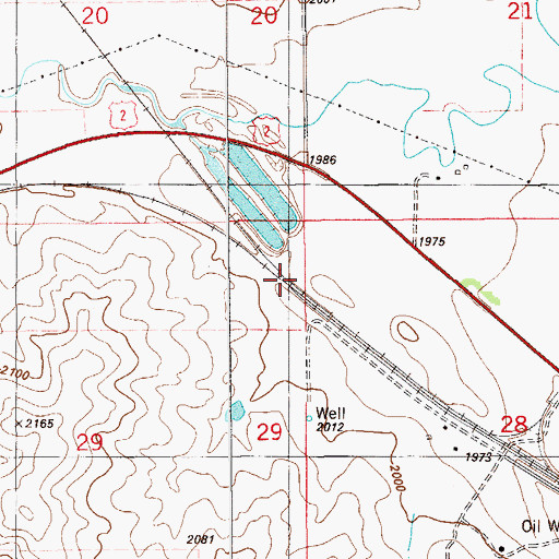Topographic Map of 28N58E29AA__01 Well, MT