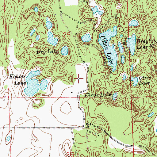 Topographic Map of 28N20W25DC__01 Well, MT