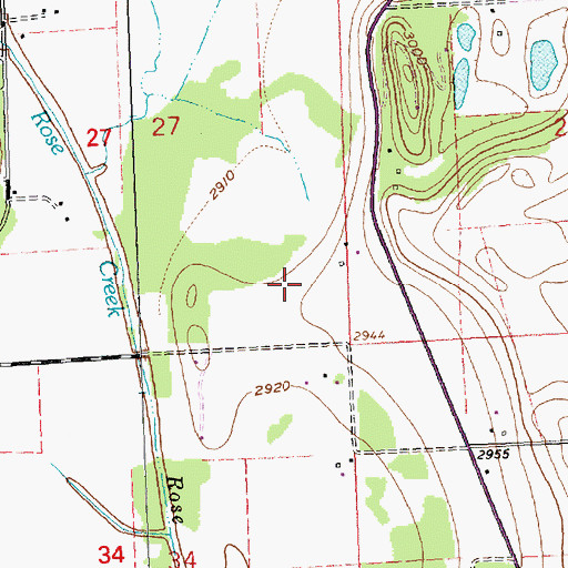 Topographic Map of 28N20W27DD__01 Well, MT