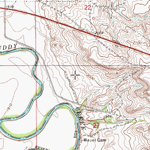 Topographic Map of 28N55E27BA__01 Well, MT