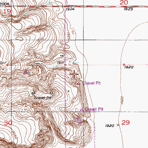 Topographic Map of 28N55E29BB__01 Well, MT