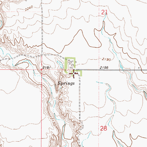 Topographic Map of 28N48E28BABB01 Well, MT