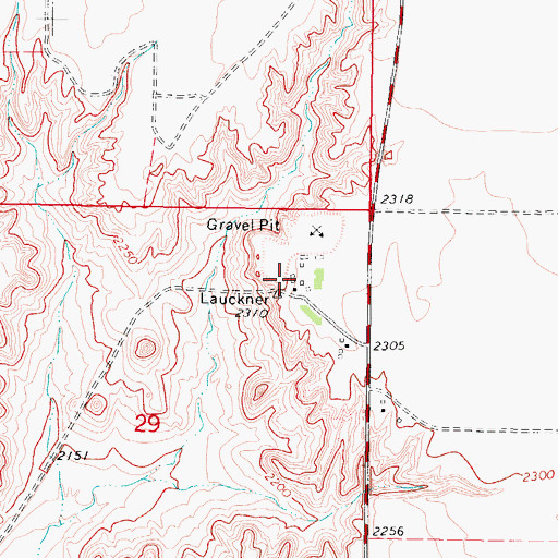 Topographic Map of 28N42E29AACB01 Well, MT