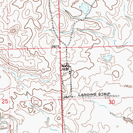 Topographic Map of 28N24E30BBCD01 Well, MT