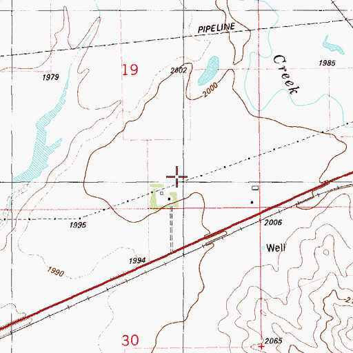 Topographic Map of 28N58E19DC__01 Well, MT
