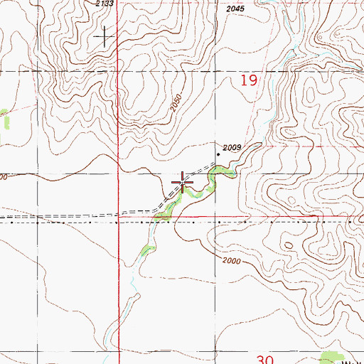 Topographic Map of 28N57E19CD__01 Well, MT