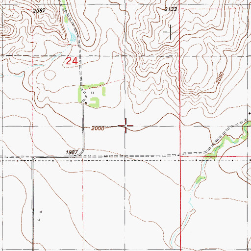 Topographic Map of 28N56E24DD__01 Well, MT