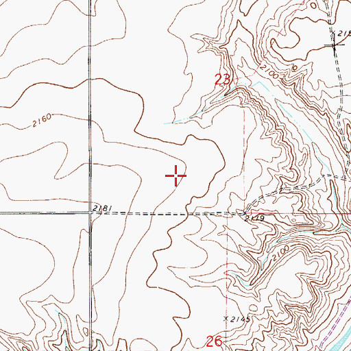 Topographic Map of 28N52E23CD__01 Well, MT