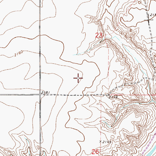 Topographic Map of 28N52E23CD__02 Well, MT