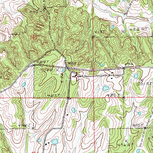 Topographic Map of Bethel Cemetery, AR