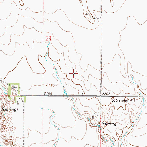 Topographic Map of 28N48E21DD__01 Well, MT