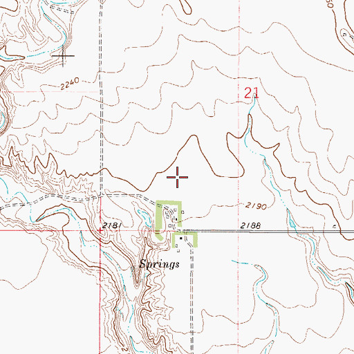 Topographic Map of 28N48E21CD__01 Well, MT