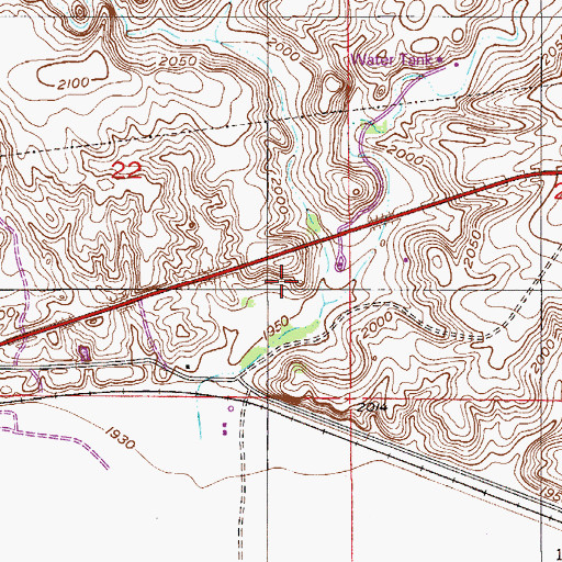 Topographic Map of 28N53E22DD__01 Well, MT