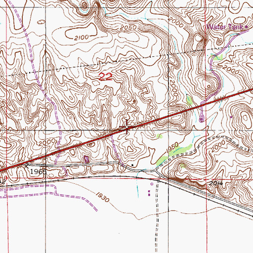 Topographic Map of 28N53E22DC__01 Well, MT