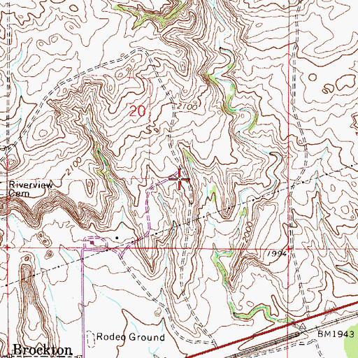Topographic Map of 28N53E20DC__01 Well, MT