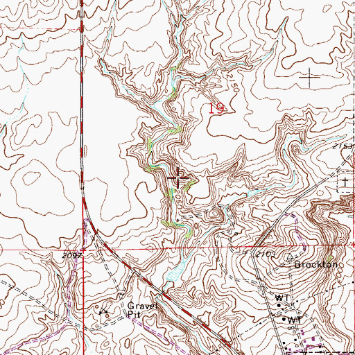 Topographic Map of 28N53E19CD__01 Well, MT