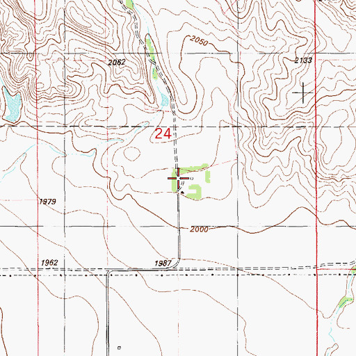 Topographic Map of 28N56E24DBCC01 Well, MT