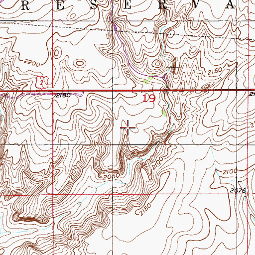 Topographic Map of 28N54E19CADB01 Well, MT