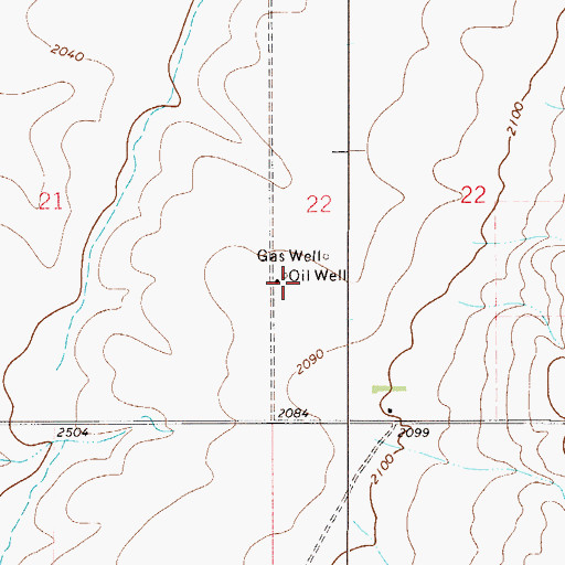 Topographic Map of 28N51E22CBCB02 Well, MT