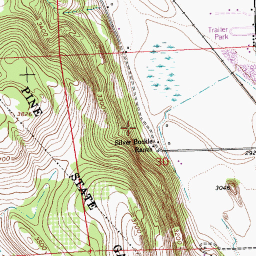 Topographic Map of 28N21W30BD__01 Well, MT