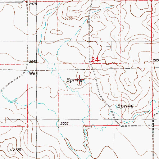 Topographic Map of 28N58E24CA__01 Well, MT
