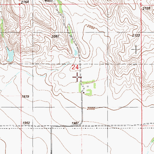 Topographic Map of 28N56E24DB__01 Well, MT