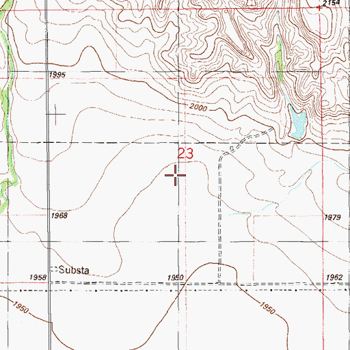 Topographic Map of 28N56E23DB__01 Well, MT